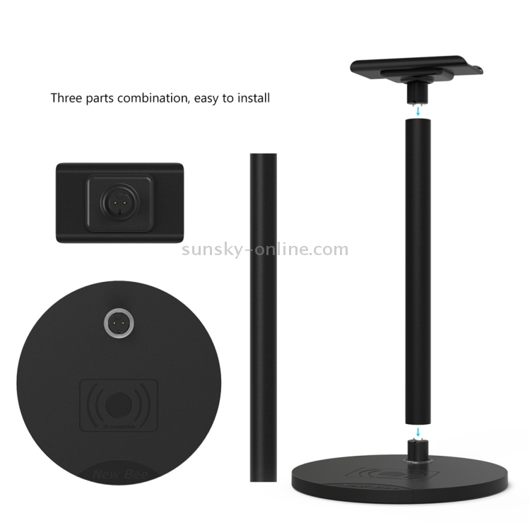 New Bee 2 in 1 ABS + Aluminium Alloy + TPU Material Headphone Holder / Headset Stand & QI Standard Wireless Charging Transmitter(Black) New Bee 2 in 1 ABS + Aluminium Alloy + TPU Material Headphone Holder / Headset Stand & QI Standard Wireless Charging Transmitter(Black)