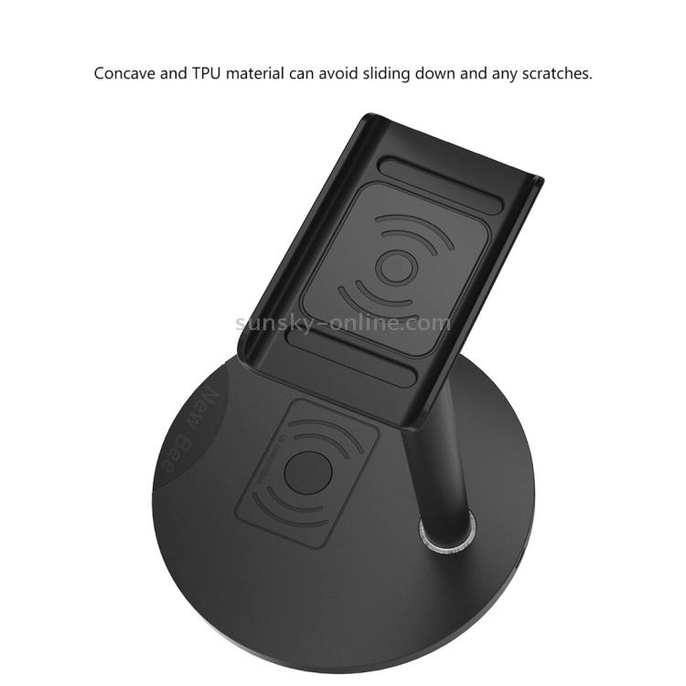 New Bee 2 in 1 ABS + Aluminium Alloy + TPU Material Headphone Holder / Headset Stand & QI Standard Wireless Charging Transmitter(Black) New Bee 2 in 1 ABS + Aluminium Alloy + TPU Material Headphone Holder / Headset Stand & QI Standard Wireless Charging Transmitter(Black)
