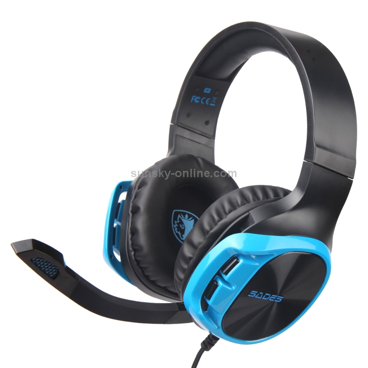 SUNSKY - SADES R17 Auriculares para juegos ajustables con cable de 3,5 mm  con micrófono retráctil y cable de audio de 1 a 2 de 3,5 mm, Diámetro del  altavoz: 50 mm,