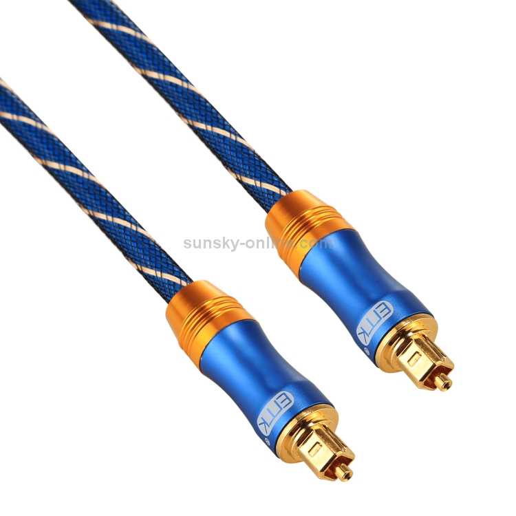 Cable de audio óptico digital EMK LSYJ-A 3m OD6.0mm chapado en oro con cabezal de metal Toslink macho a macho - 1