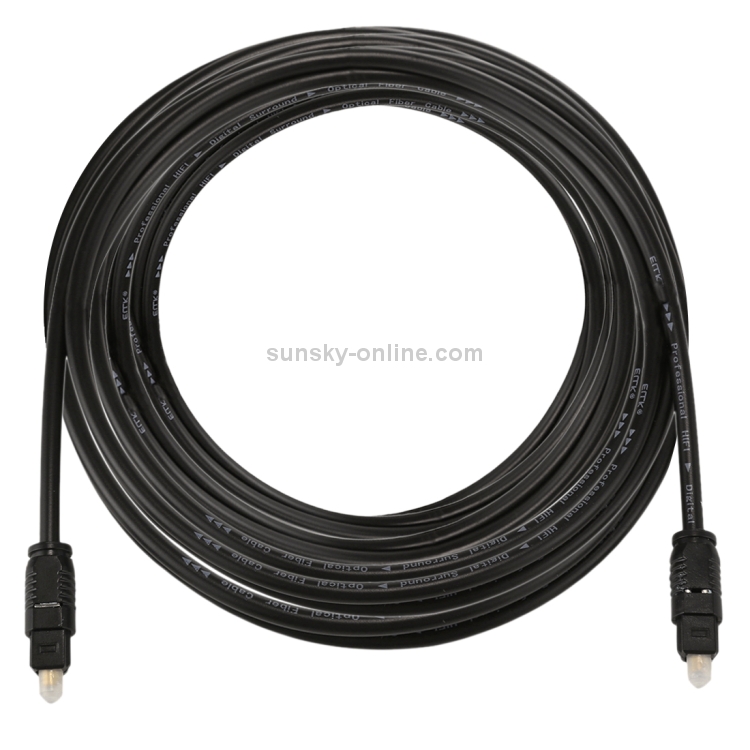Cable de audio óptico digital EMK 5m OD4.0mm Toslink macho a macho - 2