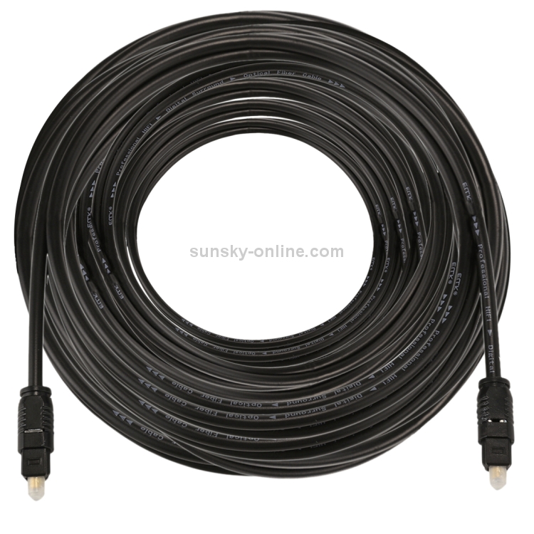 Cable de audio óptico digital EMK 20m OD4.0mm Toslink macho a macho - 2