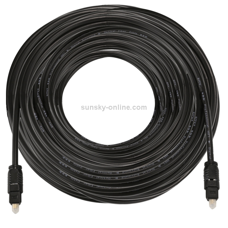 Cable de audio óptico digital EMK 25m OD4.0mm Toslink macho a macho - 2