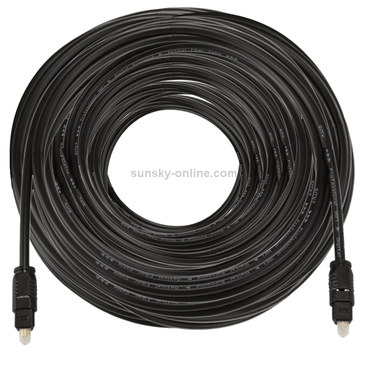 Cable de audio óptico digital EMK 30m OD4.0mm Toslink macho a macho - 2