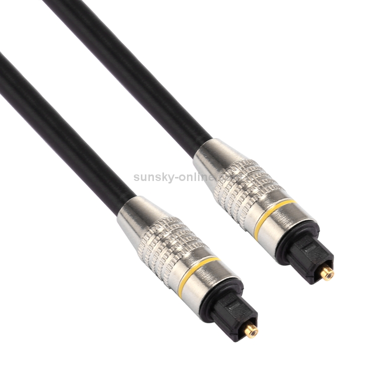Cable de audio óptico digital macho a macho Toslink de cabeza metálica niquelada OD6.0mm de 8m OD6.0mm - 1
