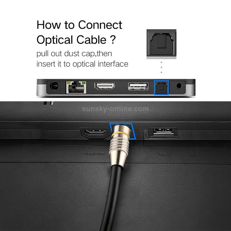 Cable de audio óptico digital macho a macho Toslink de cabeza metálica niquelada OD6.0mm de 8m OD6.0mm - 4