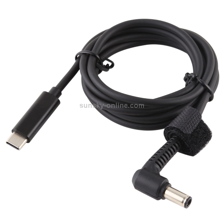 Quick Connection PD 100W 7.4 x 0.6mm Male to USB-C/Type-C Male Nylon Weave Power Charge Cable for Dell Cable Length 1.7m Portable 
