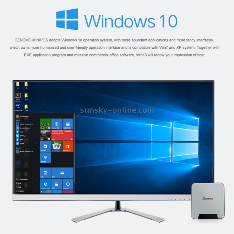 Cenovo MINI PCS TV Box Windows 10 Home Mini PC, Intel Cherry Trail Z8350 Quad Core 1.84GHz, RAM: 4GB, ROM: 64GB, Soporte WiFi / HDMI / Bluetooth / USB - 8