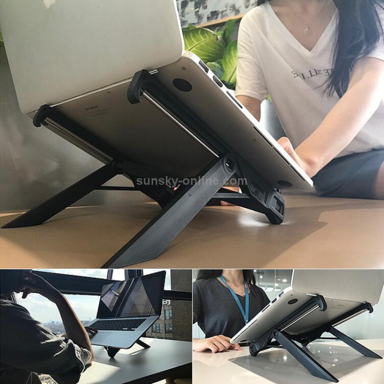 NEXSTAND Laptop Height Extender Holder Stand Folding Portable Computer Heat Dissipation Bracket, Size: 27x3.9x3.6cm(Black) NEXSTAND Laptop Height Extender Holder Stand Folding Portable Computer Heat Dissipation Bracket, Size: 27x3.9x3.6cm(Black)