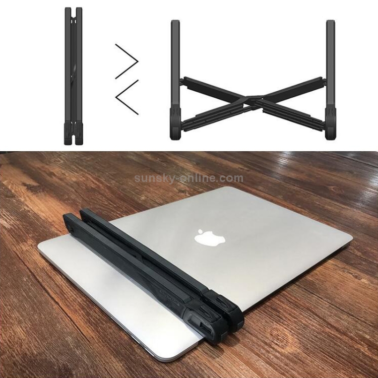 NEXSTAND Laptop Height Extender Holder Stand Folding Portable Computer Heat Dissipation Bracket, Size: 27x3.9x3.6cm(Black) NEXSTAND Laptop Height Extender Holder Stand Folding Portable Computer Heat Dissipation Bracket, Size: 27x3.9x3.6cm(Black)