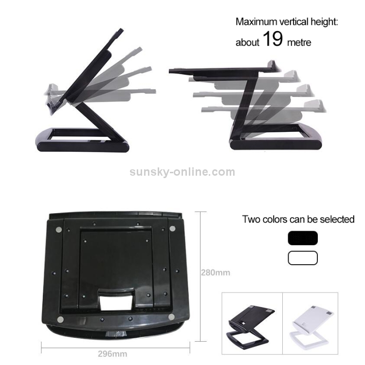 ROOSTAND Laptop Height Extender Holder Stand Folding Portable Computer Heat Dissipation Bracket, Size: 28x29.6cm(White) ROOSTAND Laptop Height Extender Holder Stand Folding Portable Computer Heat Dissipation Bracket, Size: 28x29.6cm(White)