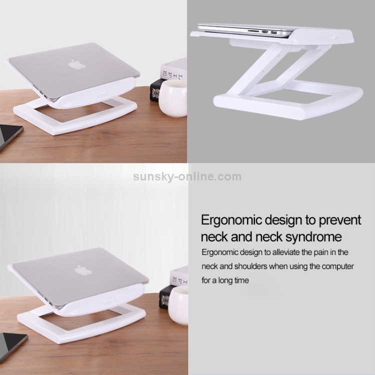 ROOSTAND Laptop Height Extender Holder Stand Folding Portable Computer Heat Dissipation Bracket, Size: 28x29.6cm(White) ROOSTAND Laptop Height Extender Holder Stand Folding Portable Computer Heat Dissipation Bracket, Size: 28x29.6cm(White)