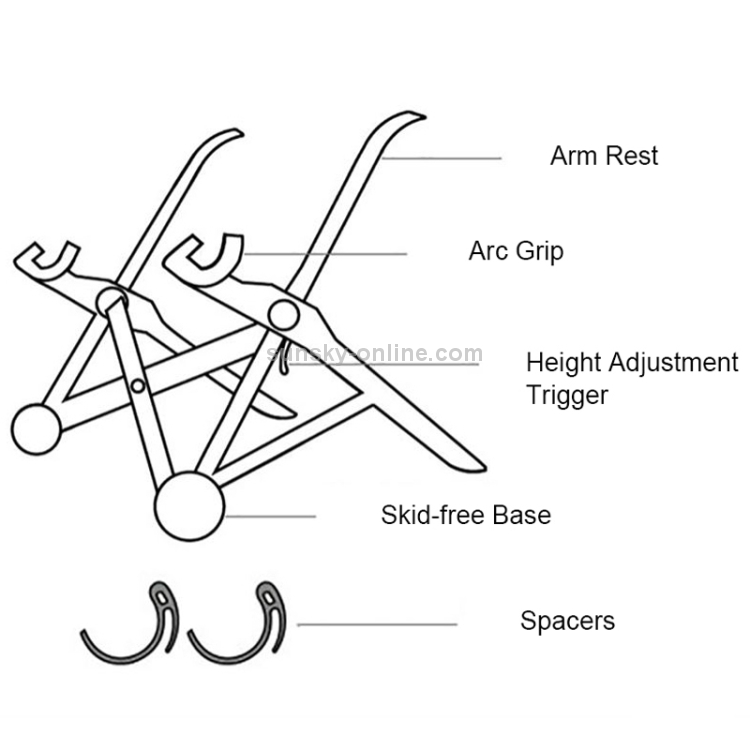Nexstand K2 Laptop Height Extender Holder Stand Folding Portable Computer Heat Dissipation Bracket, Size: 35.4x4x4cm(Black) Nexstand K2 Laptop Height Extender Holder Stand Folding Portable Computer Heat Dissipation Bracket, Size: 35.4x4x4cm(Black)