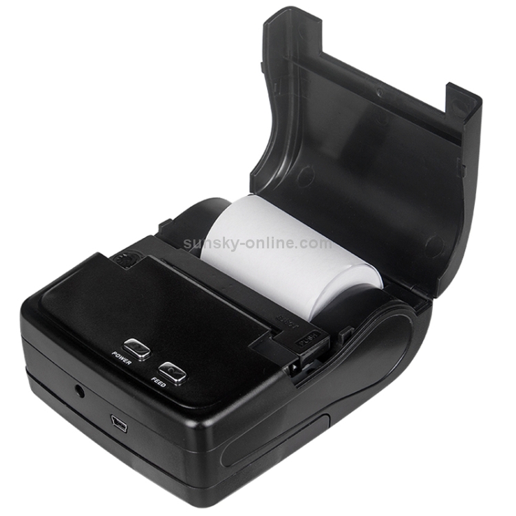 QS-5802 Impresora matricial portátil de recibos Bluetooth de 58 mm y 8 pines (negro) - 2