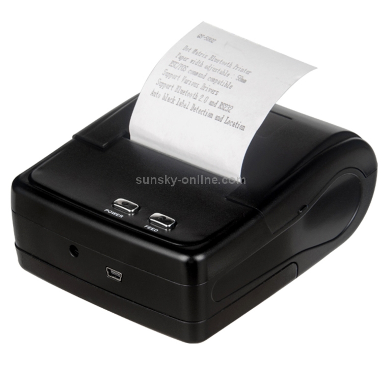 QS-5802 Impresora matricial portátil de recibos Bluetooth de 58 mm y 8 pines (negro) - 4