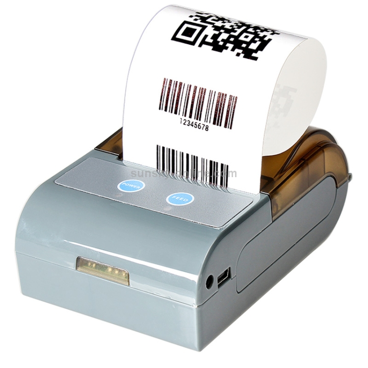 QS-5803 Impresora térmica portátil de recibos POS Bluetooth de 58 mm (gris) - 3
