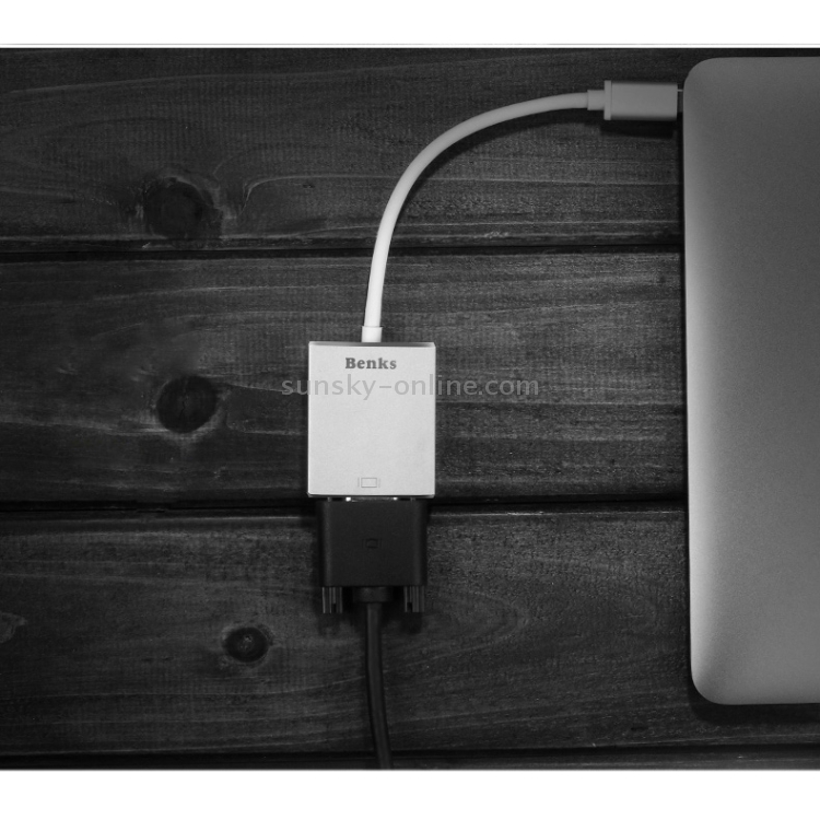 Benks USB-C / Type-C 3.0  to VGA Adapter(Silver)