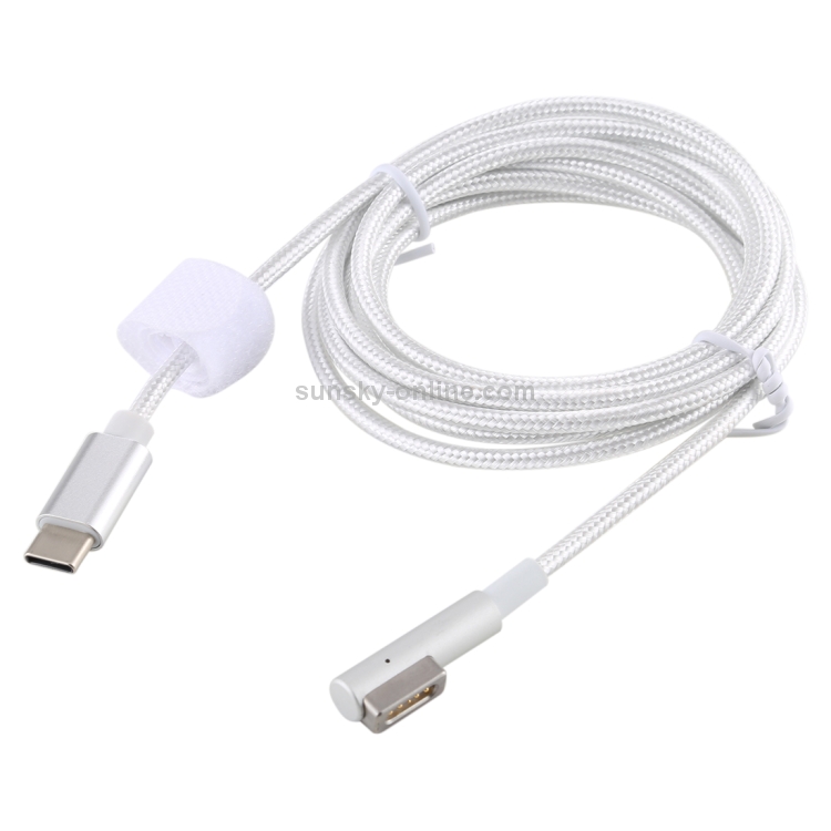 45W / 60W / 65W / 85W 5 Pin MagSafe 1 (L-Shaped) to USB-C / Type-C PD Charging Cable(White) 45W / 60W / 65W / 85W 5 Pin MagSafe 1 (L-Shaped) to USB-C / Type-C PD Charging Cable(White)