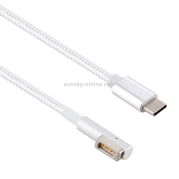 45W / 60W / 65W / 85W 5 Pin MagSafe 1 (L-Shaped) to USB-C / Type-C PD Charging Cable(White) 45W / 60W / 65W / 85W 5 Pin MagSafe 1 (L-Shaped) to USB-C / Type-C PD Charging Cable(White)
