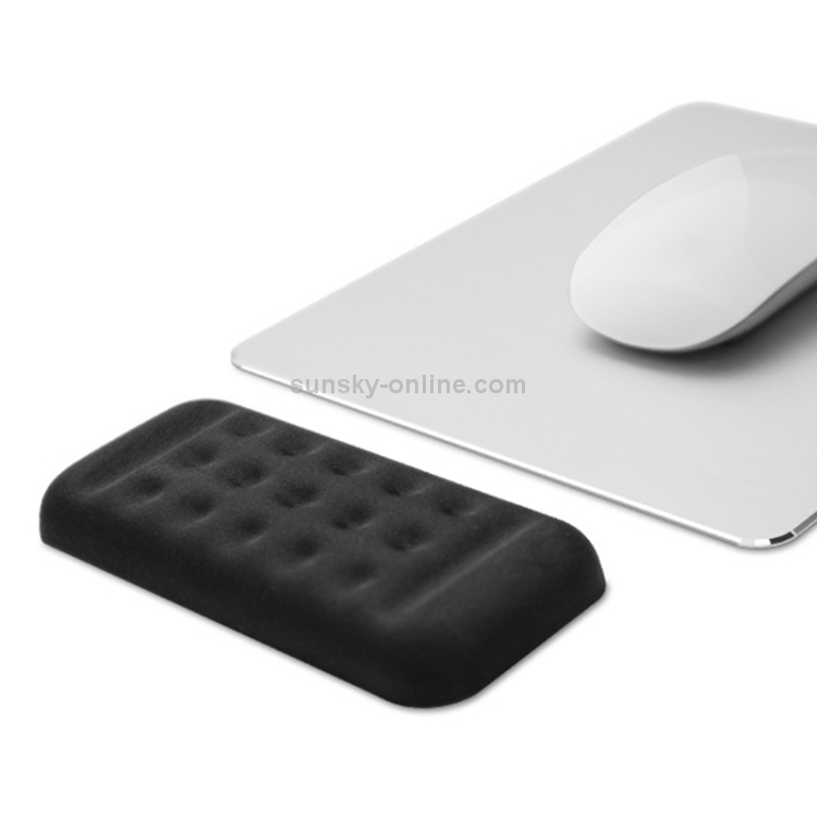 Alfombrilla de ratón de espuma viscoelástica con reposamuñecas con teclado mecánico, tamaño: una mano (negro) - 1