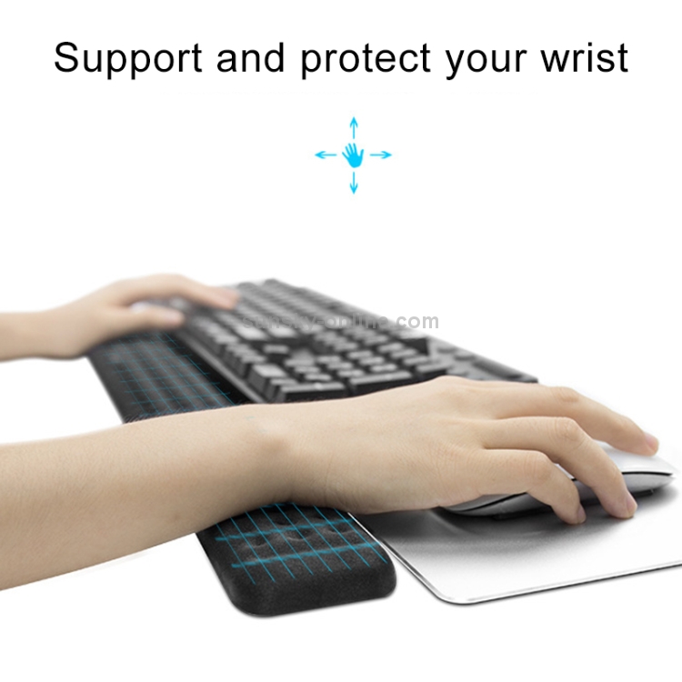 V7 Memory Foam Mouse Pad with Wrist Rest, memory foam, ergo wrist support,  non-skid bottom, wrist rest