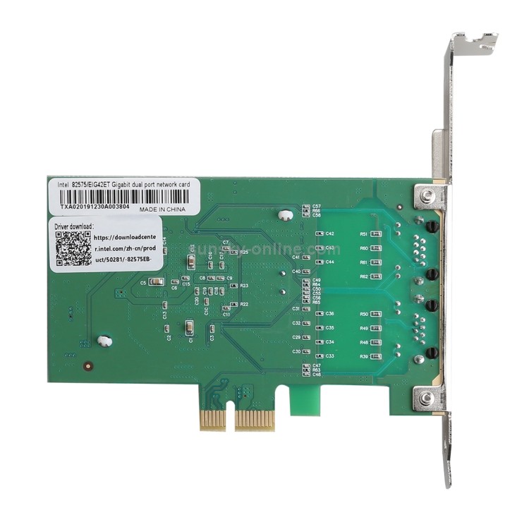 TXA020 Intel 82575 Puertos duales RJ45 NIC 10/100/1000 Adaptador de tarjeta de red PCI Express PCIE x1 Gigabit - 2