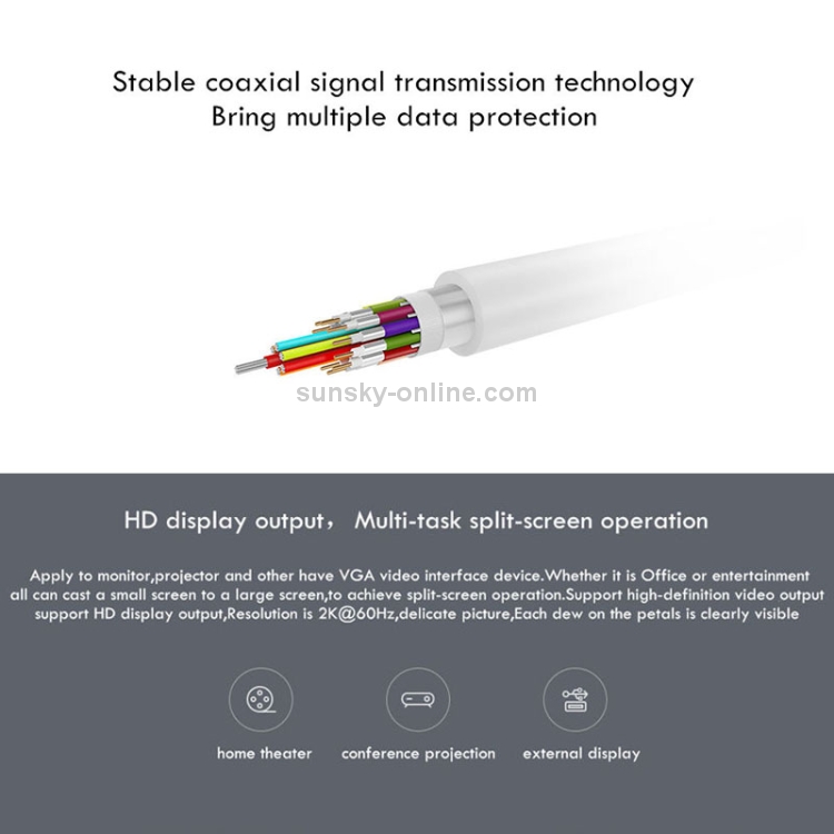 Original Xiaomi USB-C to VGA Adaptor Multi-function 5 in 1 Gigabit Ethernet HD Display Output Adaptor (White) Original Xiaomi USB-C to VGA Adaptor Multi-function 5 in 1 Gigabit Ethernet HD Display Output Adaptor (White)