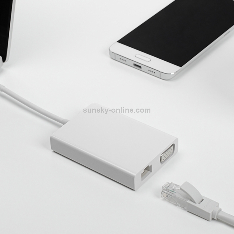 Original Xiaomi USB-C to VGA Adaptor Multi-function 5 in 1 Gigabit Ethernet HD Display Output Adaptor (White) Original Xiaomi USB-C to VGA Adaptor Multi-function 5 in 1 Gigabit Ethernet HD Display Output Adaptor (White)