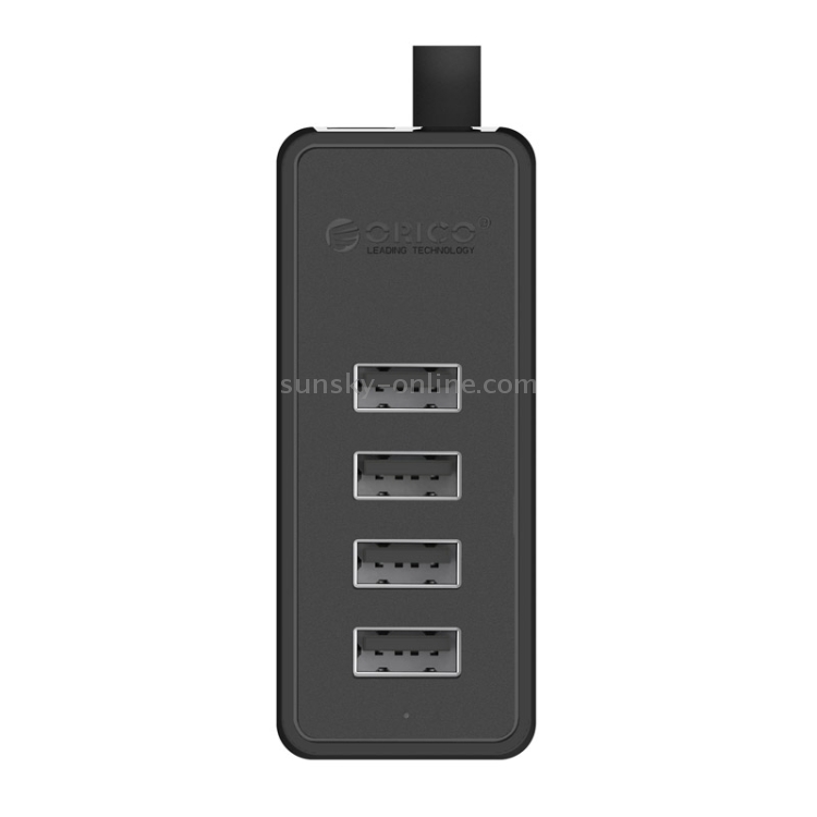 ORICO W5P-U2-30 USB 2.0 HUB de escritorio con fuente de alimentación de cable micro USB de 30 cm (negro) - 1