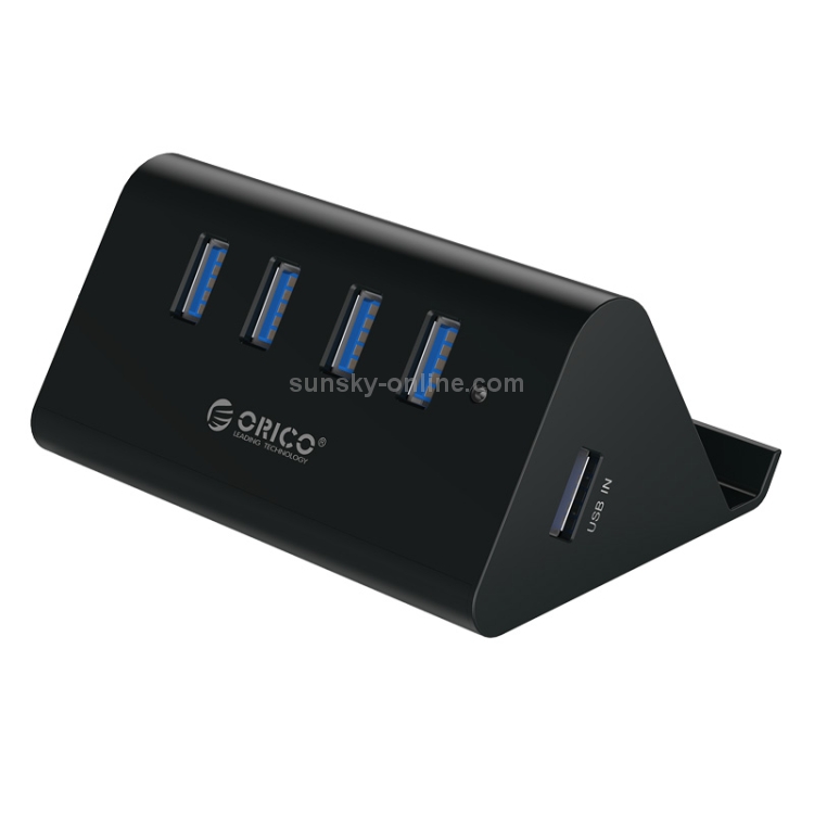 ORICO SHC-U3 ABS Material Desktop 4 puertos USB 3.0 HUB con soporte para teléfono / tableta y cable USB de 1 m e indicador LED - 1
