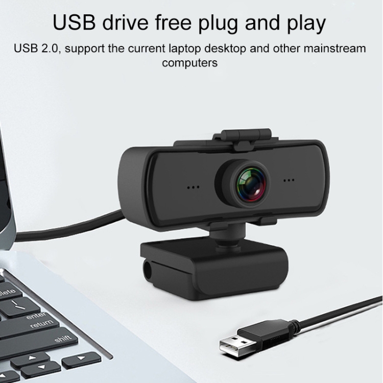 006 Webcam con micrófono HD 2K para computadoras laptop Autofocus