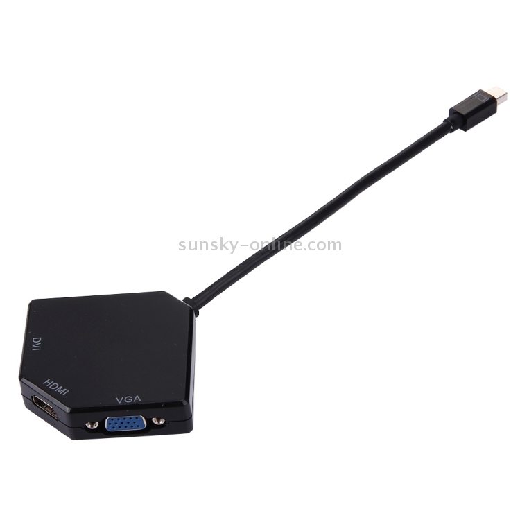 3 in 1 Mini Display Port to HDMI / VGA / DVI Digi-port Adapter(Black) 3 in 1 Mini Display Port to HDMI / VGA / DVI Digi-port Adapter(Black)