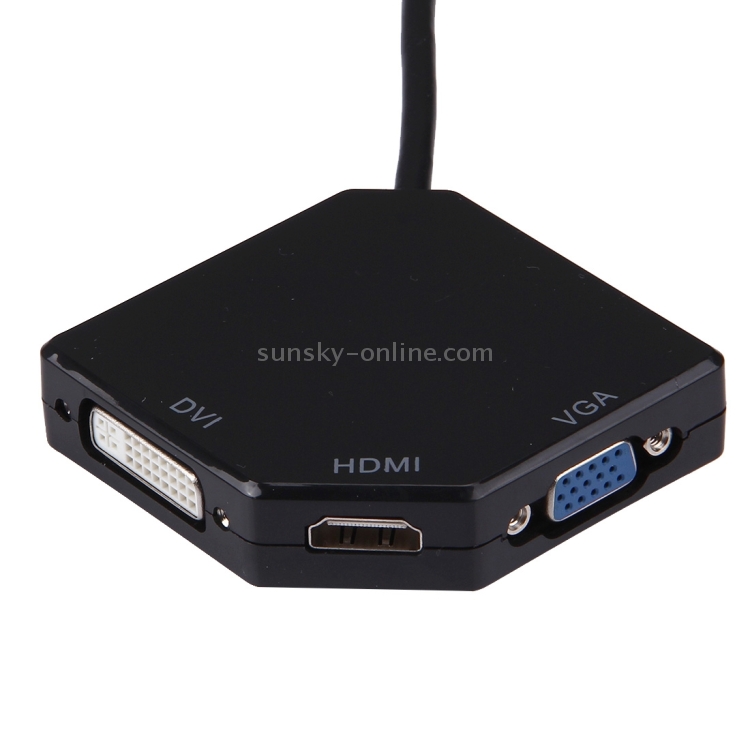 3 in 1 Mini Display Port to HDMI / VGA / DVI Digi-port Adapter(Black) 3 in 1 Mini Display Port to HDMI / VGA / DVI Digi-port Adapter(Black)