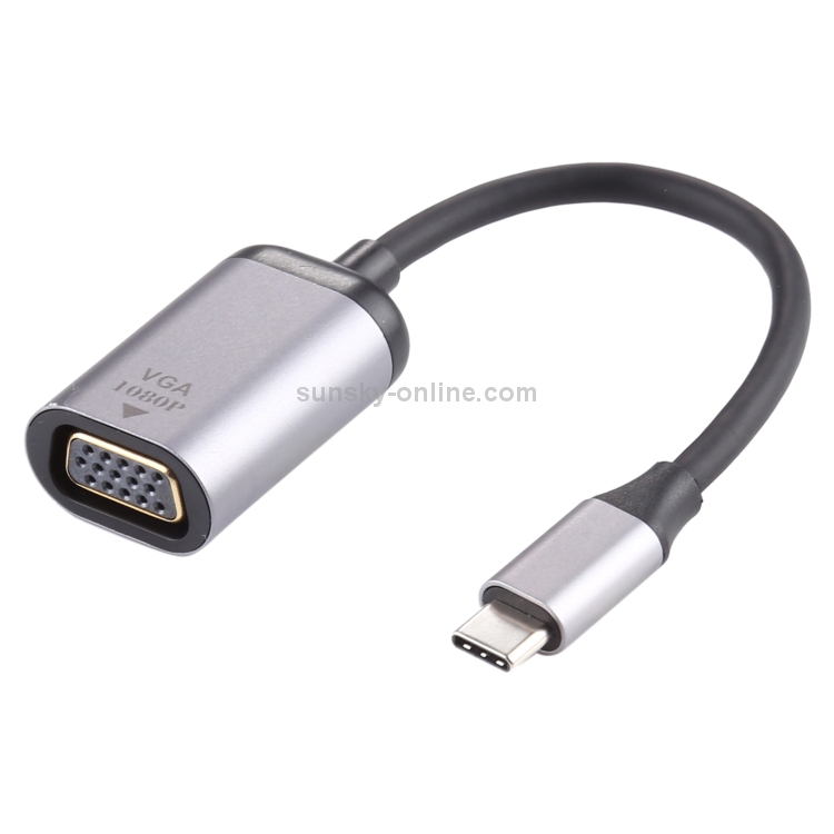 1080P VGA hembra a cable adaptador de conexión macho tipo C / USB-C - 1
