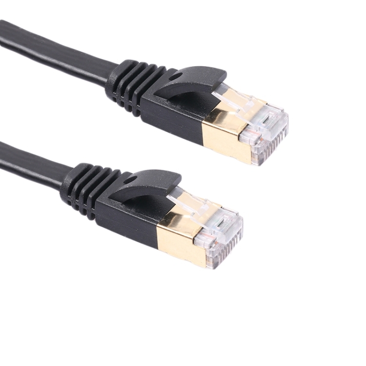 JINYANG 20m Gold Plated CAT-7 10 Gigabit Ethernet Ultra Flat Patch Cable for Modem Router LAN Network Built with Shielded RJ45 Connector