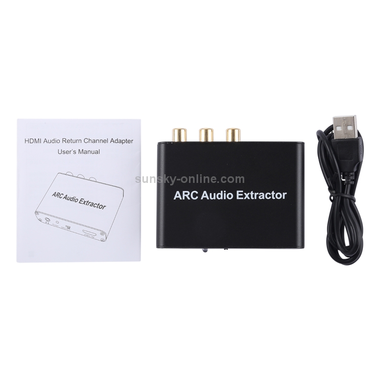 192KHz HDMI-compatible Audio ARC Extractor HDMI-compatible ARC To Toslink +  Coaxial + L/R Converter Audio Return Channel Adapter