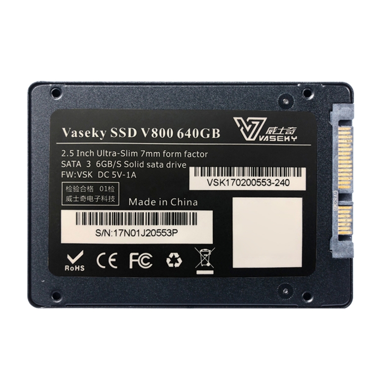 Til sandheden Mysterium Savvy Vaseky V800 640GB 2.5 inch SATA3 6GB/s Ultra-Slim 7mm Solid State Drive SSD  Hard Disk Drive for Desktop, Notebook