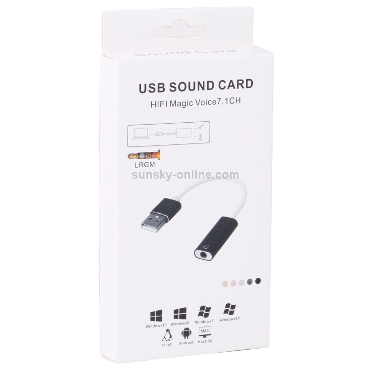 HiFi Magic Voice 7.1ch Tarjeta de sonido USB (Negro) - 3
