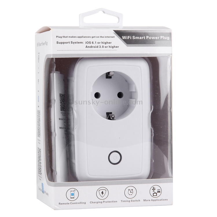 WiFi Smart Power Plug Socket with USB Port, Android 3.0+ & iOS 6.1