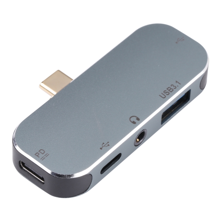 5 in 1 USB-C / Type-C Male to Dual USB-C / Type-C + 3.5mm AUX + USB 3.1 + USB Female Adapter - 2