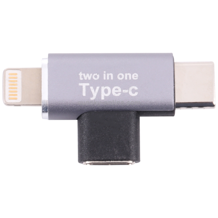 USB-C / Type-C Female to 8 Pin Male + USB-C / Type-C Male Converter USB-C / Type-C Female to 8 Pin Male + USB-C / Type-C Male Converter
