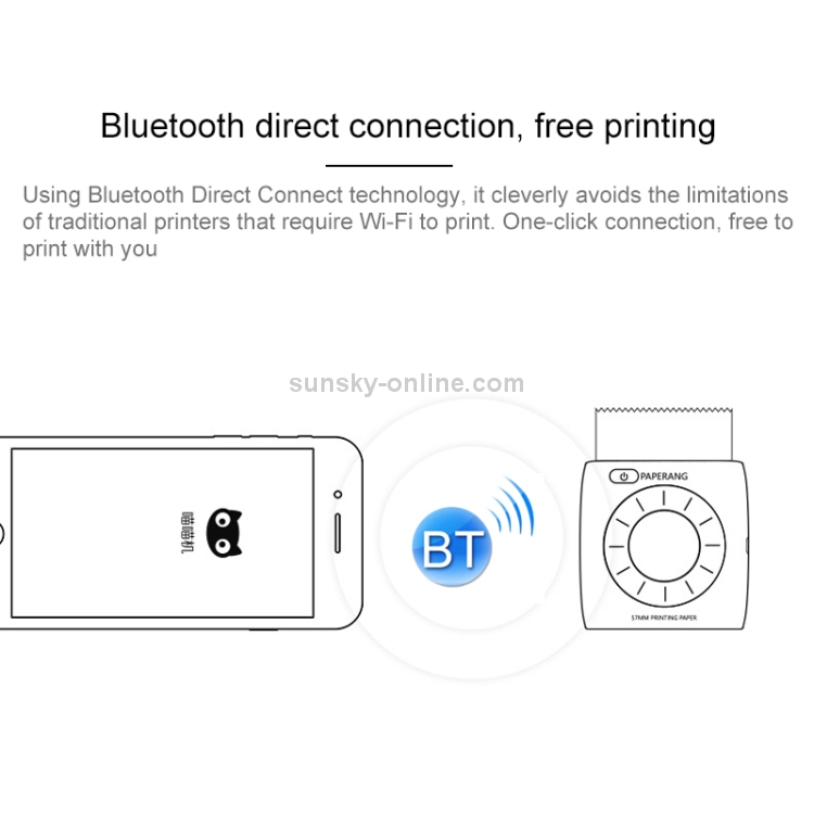 PAPERANG P2 Impresora portátil Bluetooth Impresora térmica de conexión inalámbrica para teléfono fotográfico con foto - 3