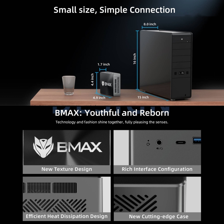 LIVE - BMAX B7 Pro Mini PC Intel Core i5-1145G7 4C/8T, 16GB