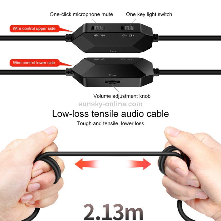 YINDIAO Q2 Auriculares para juegos con cable y montaje en la cabeza con micrófono, Versión: Dual 3.5 mm + USB (Blanco) - B5