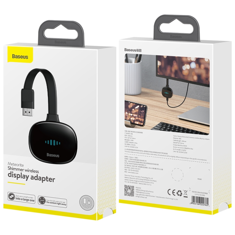Adaptateur de dongle d'affichage sans fil Baseus 2.4G + 4K @ 30Hz - 2