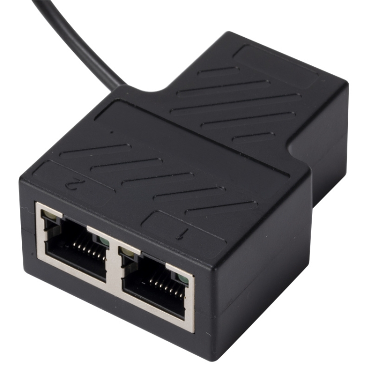 OZHW1 RJ45 1 a 2 Adaptador divisor Red 100M LAN Ethernet Conector hembra - 2
