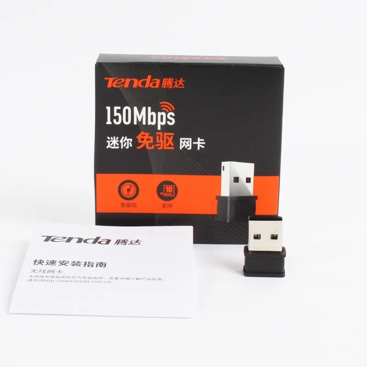 Tenda U1 Adaptateur WiFi USB sans fil portable 300 Mbps Récepteur exte