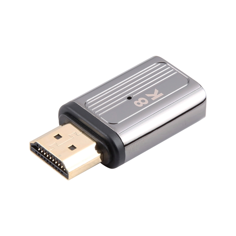 Adaptateur DP Mâle vers HDMI-A Femelle 8K Gris Type d'Alliage d'Alumin