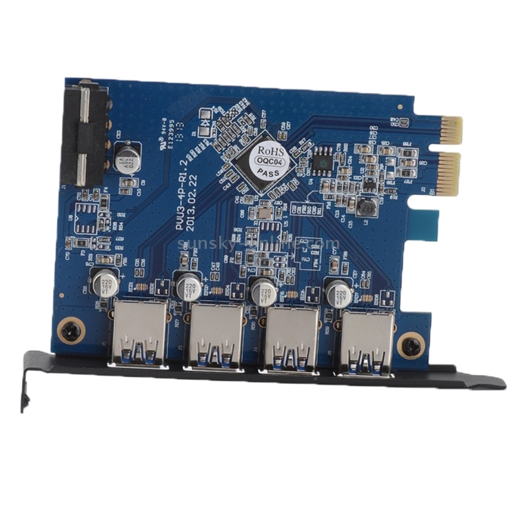 ORICO PVU3-4P 4 puertos USB3.0 Tarjeta PCI Express para escritorio (negro) - 3