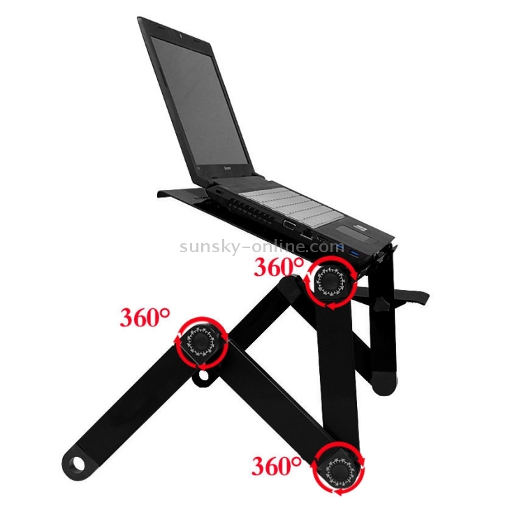 thumbnail image 2 of UTEN 360° Adjustable Laptop Table With Cooling Fan – Foldable Lap Desk For Bed/Desk 2 of 5